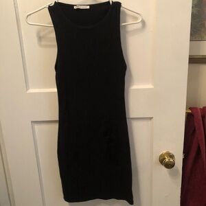 Zara Black Ribbed size small Mini Dress for casual dinners, can be dressy -used